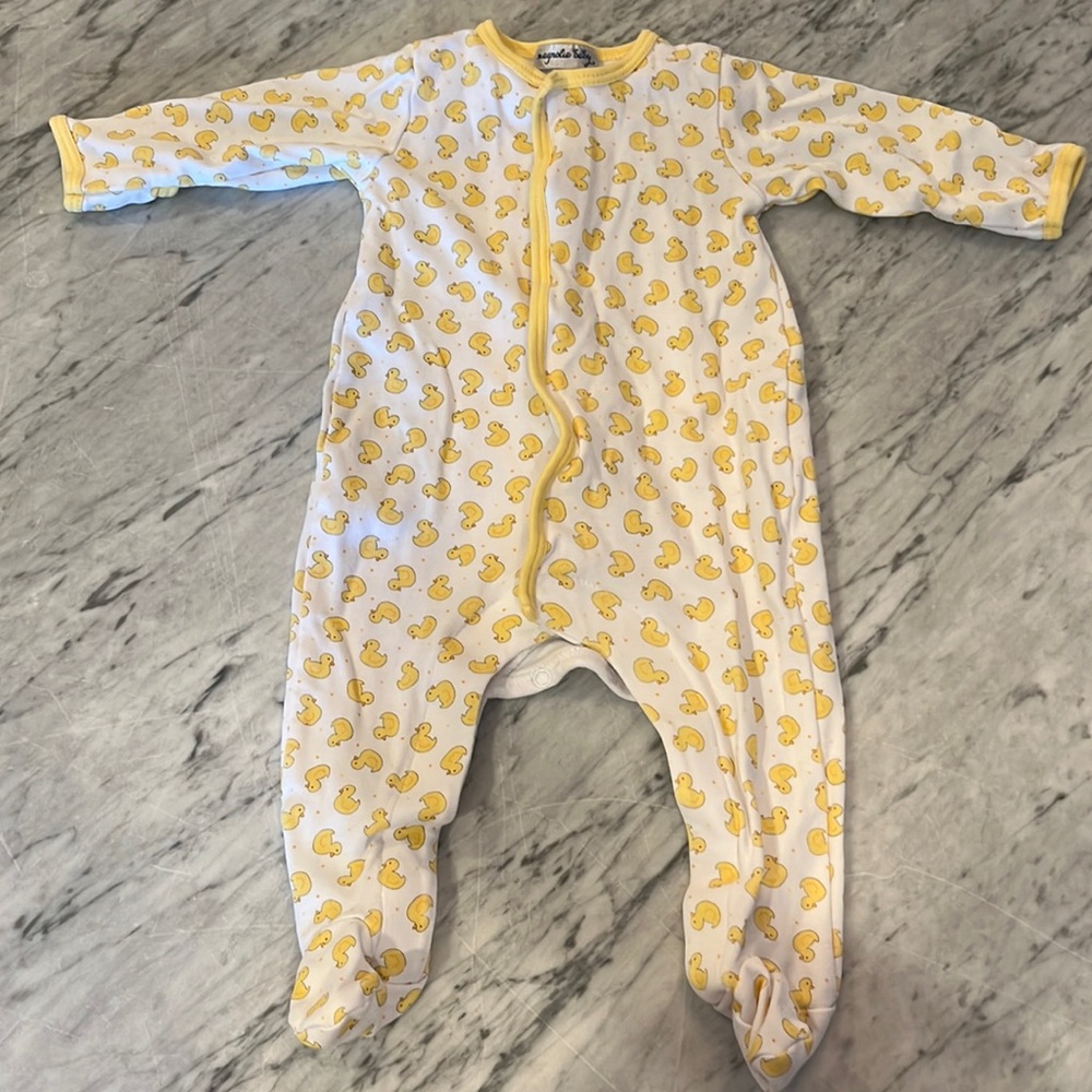 Magnolia Baby Yellow Duck Onesie, 3M